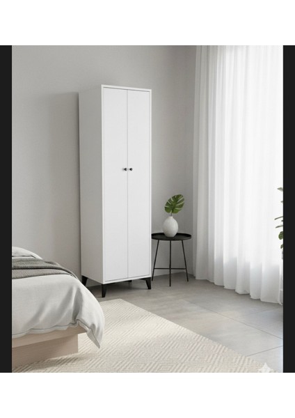 2 Kapaklı Banyo Dolabı Raflı Çok Amaçlı Dolap Elbise Veya Mutfak Dolabı Veya Ayakkabılık