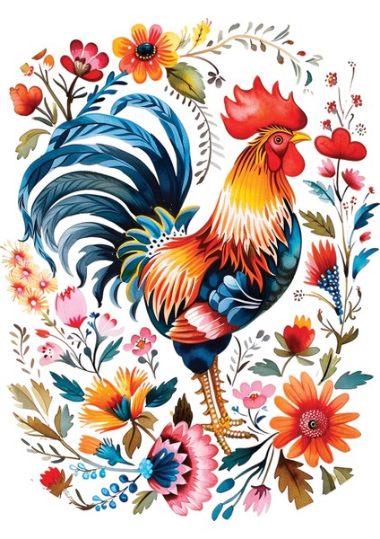 Cam Sunum Servis Tabağı 3'lü Yuvarlak Set Balkan Horoz Desenli fiyatları