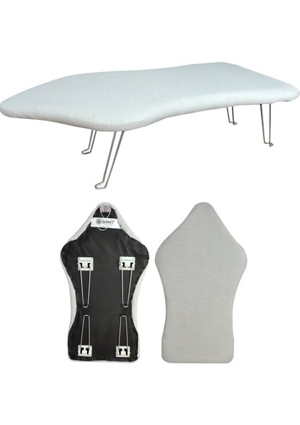 Iyimi Lüx Gri Mini Ütü Masası, Kompakt ve Şık Tasarım