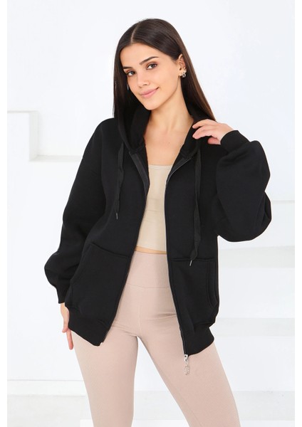 Surdacollection Uç Ip Kapüşonlu Fermuarlı Ceket fiyatları