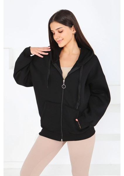 Surdacollection Uç Ip Kapüşonlu Fermuarlı Ceket modelleri