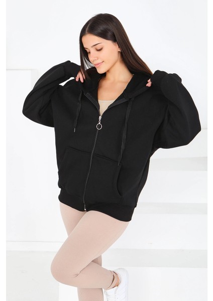 Surdacollection Uç Ip Kapüşonlu Fermuarlı Ceket indirimleri