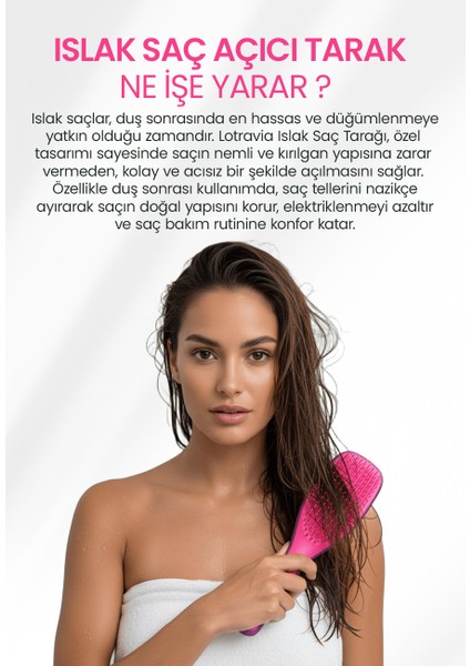 Islak Saç Açıcı Tarak Mor & Pembe fiyatları