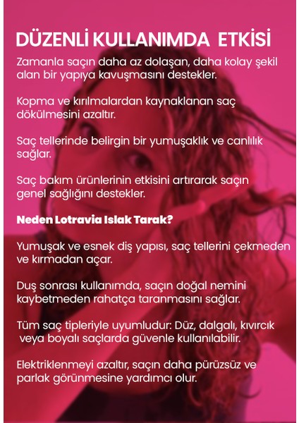 Islak Saç Açıcı Tarak Mor & Pembe fırsatları