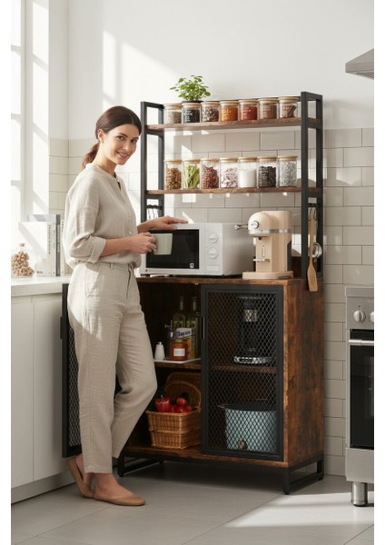 Tel Kapaklı Mutfak Banyo Düzenleyici Raf Kahve Köşesi Çok Amaçlı Raf fiyatları