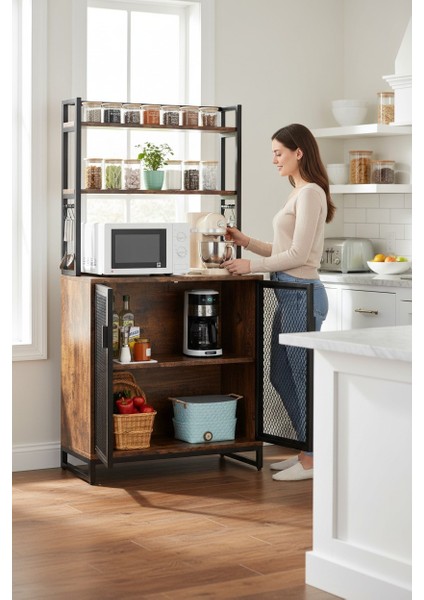 Tel Kapaklı Mutfak Banyo Düzenleyici Raf Kahve Köşesi Çok Amaçlı Raf fırsatları