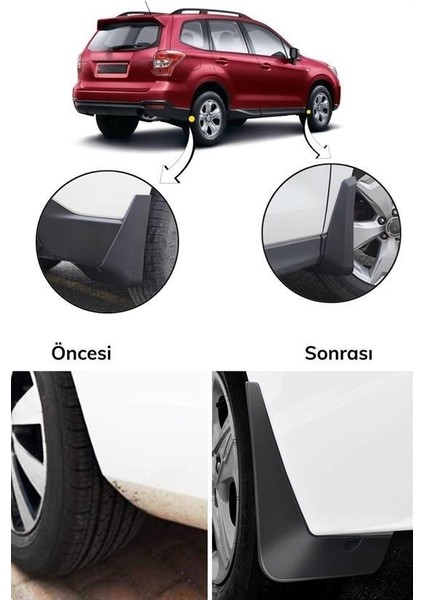 Mytechcat® 2 Adet Ön Veya Arkaya Uygun Çamur Önleyici Paçalık 32 X19 cm fırsatları