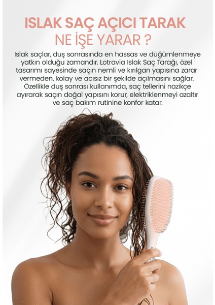 Islak Saç Açıcı Tarak Dolaşık Açıcı Özelliğiyle Tüm Saçlar İçin Lila & Tozpembe fiyatları