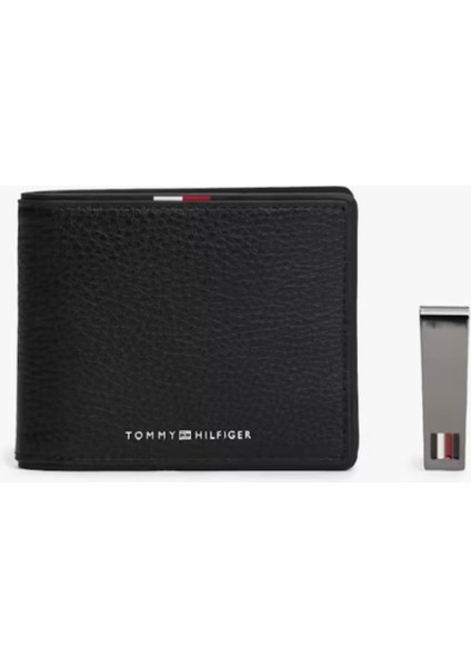 Erkek Marka Logolu Pürüzsüz Yüzeyli Birden Fazla Kart Yuvalı Siyah Kartlık AM0AM13607