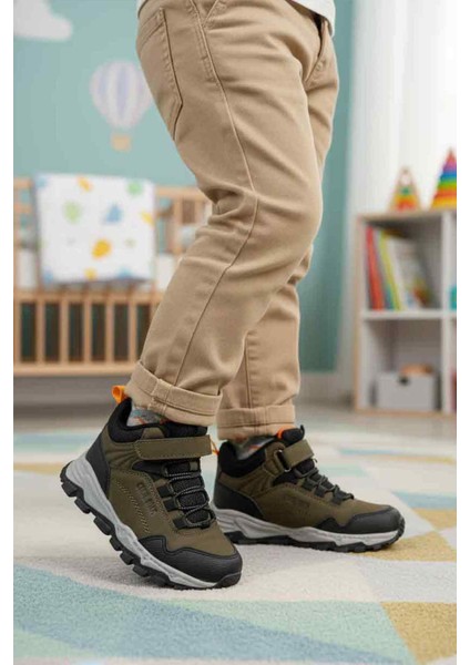 Haki Gri Cırtlı Erkek Çocuk Outdoor Bot modelleri