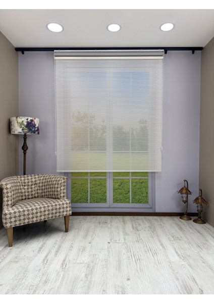 Luna Serisi Beyaz Tül Açık Gri Stor Perde %100 Blackout, Çift Mekanizmalı, Kolay Montaj modelleri