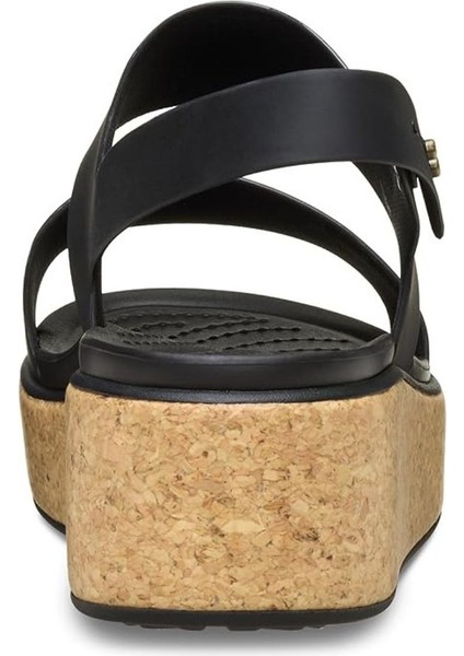 Brooklyn Cork Low Wedge Siyah Kadın Sandalet fırsatları