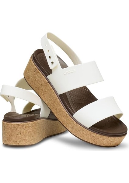 Brooklyn Cork Low Wedge Krem Kadın Sandalet