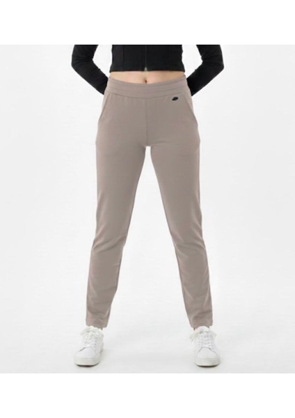 Kadın Bej 2 Iplik Eşofman Alt Cepli Klasik PAÇA-P376