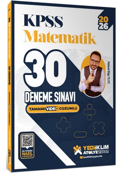 Yediiklim 2026 Kpss Atölye Serisi Matematik 30 Deneme Sınavı Tamamı Video Çözümlü