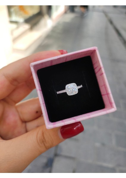 925 Ayar Gümüş Kare Yüzük