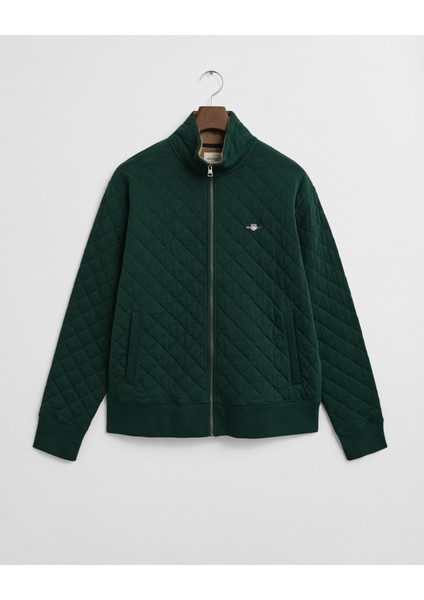 Erkek Yeşil Regular Fit Fermuarlı Sweatshirt 2067081.374