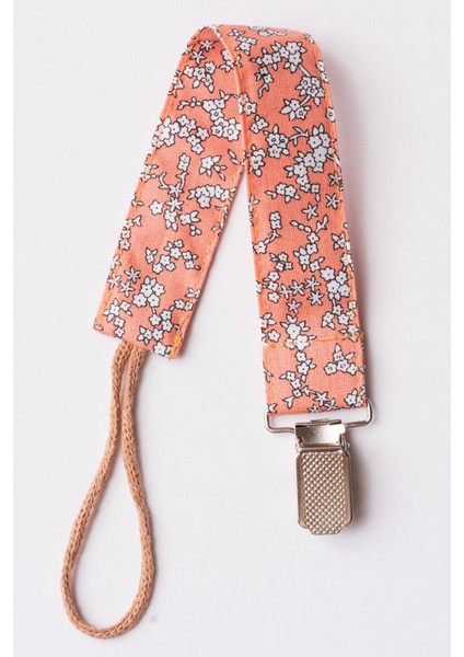 Tarçın Yavruağzı Çiçek Hardal Emzik Askısı Seti - 3'lü Emzik Zinciri Seti - %100 Pamuk Kumaş modelleri