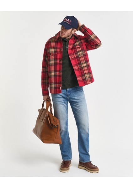 Erkek Kırmızı Relaxed Fit Gömlek Yaka Ceket 3250295.629 fırsatları