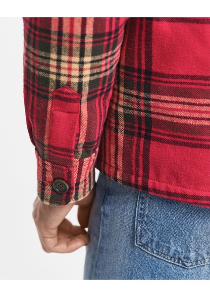 Erkek Kırmızı Relaxed Fit Gömlek Yaka Ceket 3250295.629 indirimleri