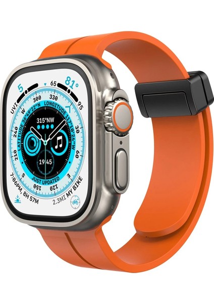 Apple Watch 38MM KR412 Elegance Stylısh Kordon - TURUNCU-(5796) - ER001Y-53R382