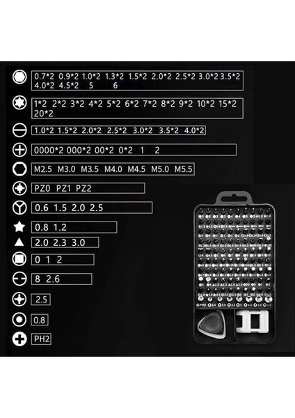 Buğz 115 In 1 Hassas Tornavida Onarım Alet Manyetik Sürücü Kitli Elektronik Hassas Tornavida Seti modelleri
