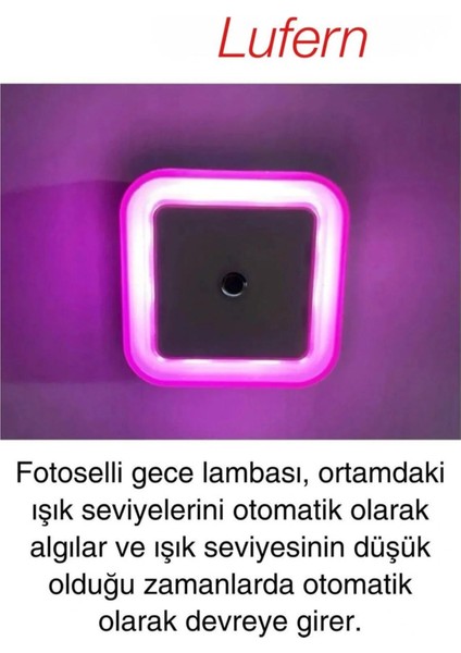 Fotoselli Gece Lambası Karanlıkta Otomatik Yanıp Sönen Aydınlığa Duyarlı Koridor Antre Loş LED Işık modelleri
