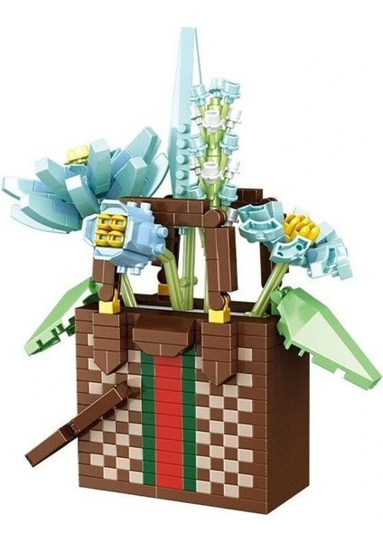 Buğz P1075 Panlos Çanta Buket Çiçek 688 Parça Block Oyuncak fiyatları