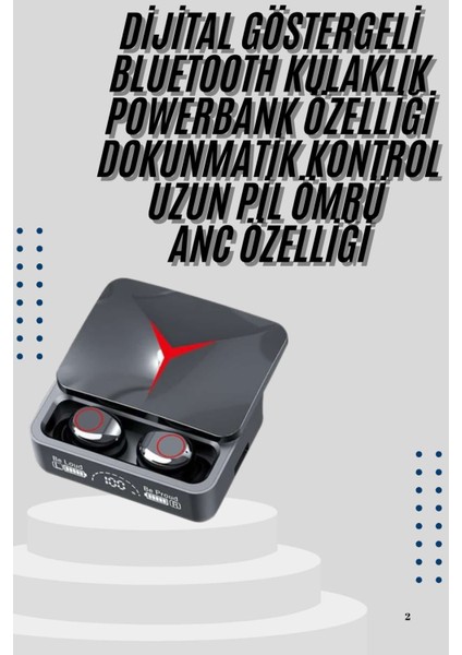 Kablosuz Bluetooth Kulaklık Powerbank Özellikli Göstergeli Hd Mikrofon - ER001Y-53E514 fiyatları