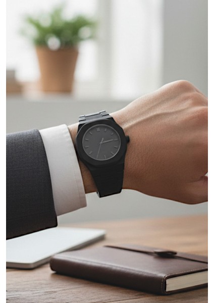 Silikon Kordonlu Şık Unisex Kol Saati