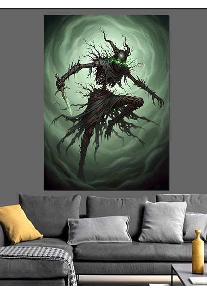 Gotik Suikastçi Mumya Dekoratif Kanvas - Mdf Ahşap Tablo fiyatları