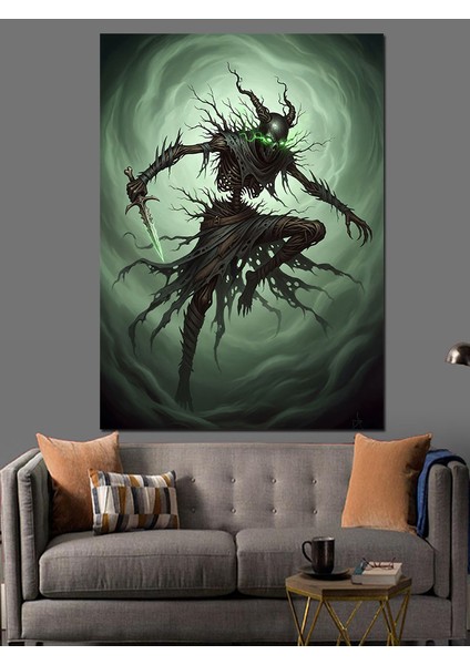 Gotik Suikastçi Mumya Dekoratif Kanvas - Mdf Ahşap Tablo modelleri