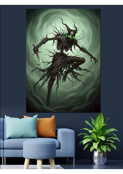 Gotik Suikastçi Mumya Dekoratif Kanvas - Mdf Ahşap Tablo fırsatları