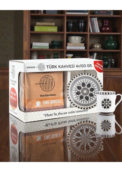 Hatır Orta Kavrulmuş Bol Köpüklü Türk Kahvesi 4 x 100G (Fincan Hediyeli) fiyatları