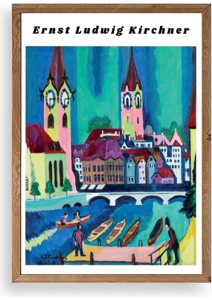 Ernst Ludwig Kirchner Ahşap Çerçeveli Tablo