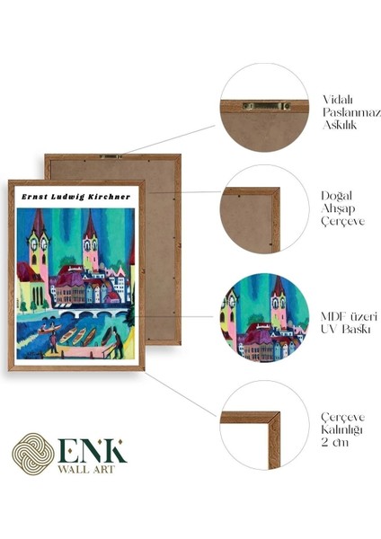Ernst Ludwig Kirchner Ahşap Çerçeveli Tablo fırsatları
