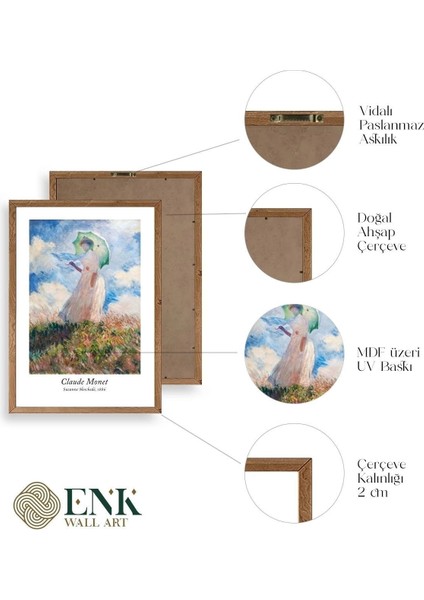 Claude Monet Ahşap Çerçeveli Tablo fırsatları