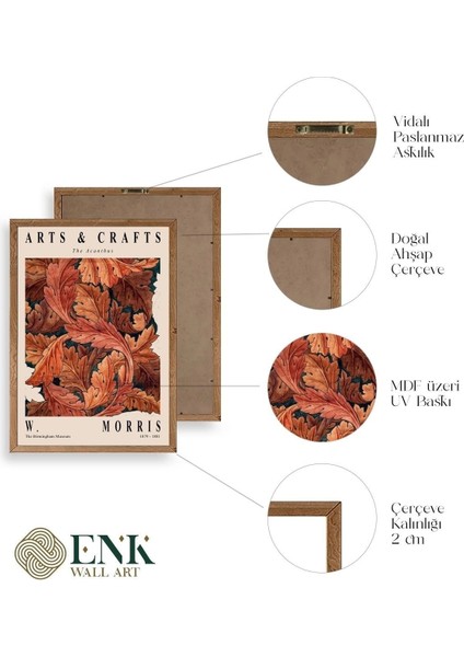 Morris Ahşap Çerçeveli Tablo fırsatları