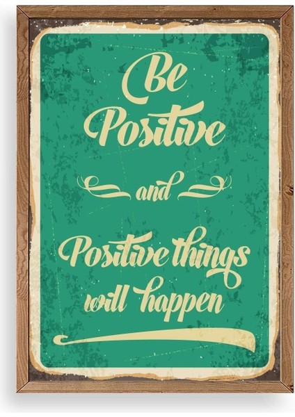 Motto Ahşap Çerçeveli Tablo