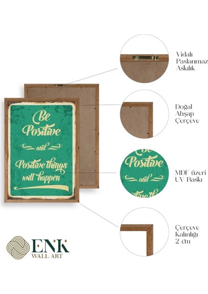 Motto Ahşap Çerçeveli Tablo fırsatları