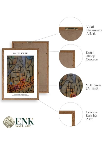 Paul Klee Ahşap Çerçeveli Tablo fırsatları