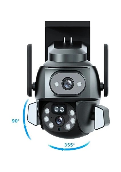 3mp + 3mp Wi-Fi Ip Tf Kart Girişli Optik Zoom Kamera