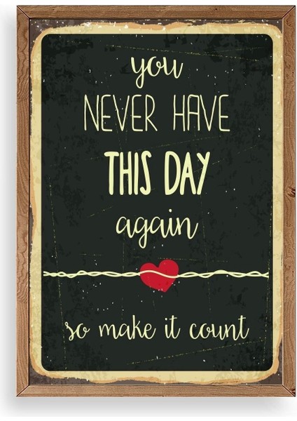 Motto Ahşap Çerçeveli Tablo