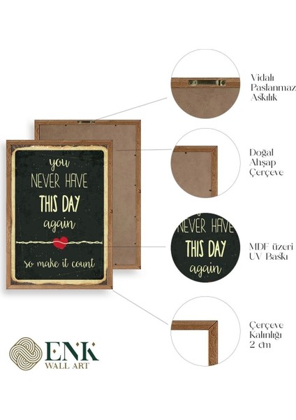 Motto Ahşap Çerçeveli Tablo fırsatları