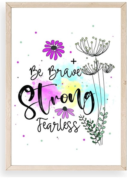 Motto Ahşap Çerçeveli Tablo