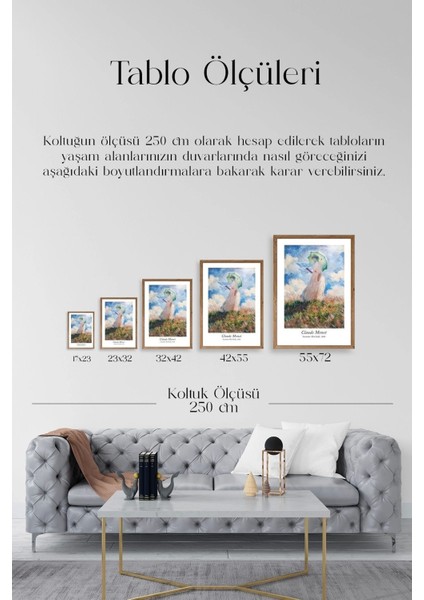 Claude Monet Ahşap Çerçeveli Tablo indirimleri