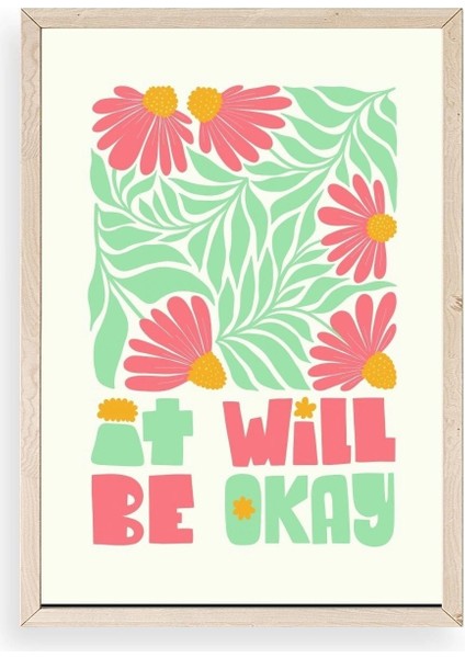 Motto Ahşap Çerçeveli Tablo