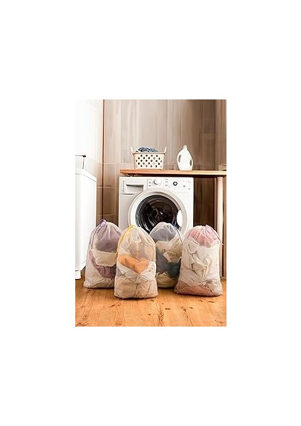 Renkli Çamaşır Yıkama Filesi