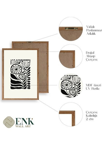 Çiçek Ahşap Çerçeveli Tablo fırsatları