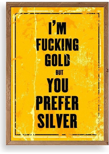 Motto Ahşap Çerçeveli Tablo